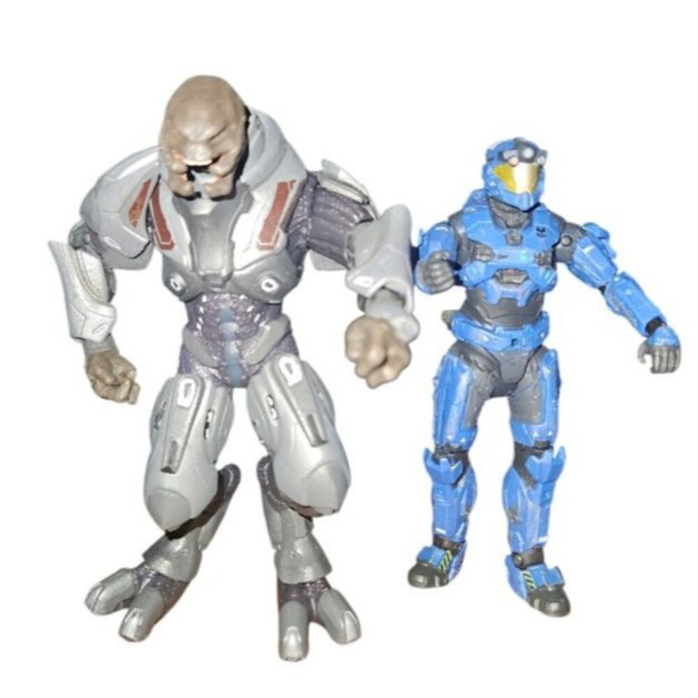 Halo McFarlane Blue Spartan Gungnir Halo 4 Elite Ranger Action Figure Lot 2